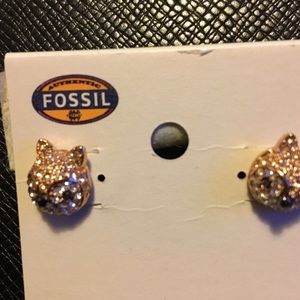 Fossil Fox Earrings